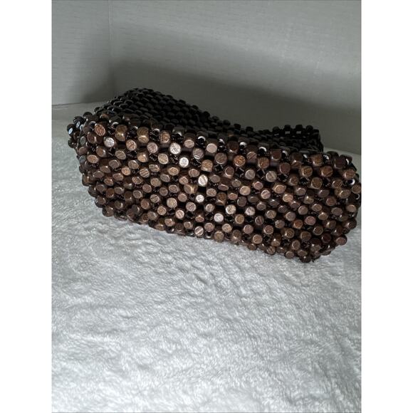 The SAK Vintage Wooden Beaded Boho Chic Handbag/Shoulder Bag Brown - Picture 5 of 6